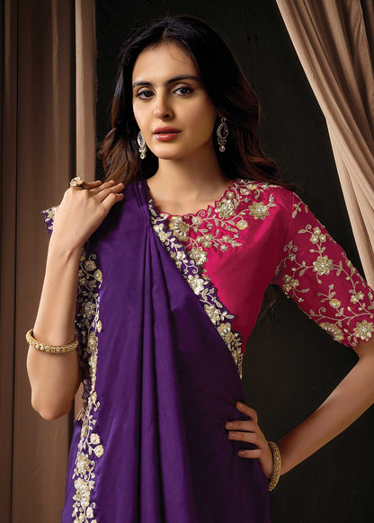 Purple Uppada Silk Saree